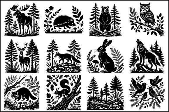 Download Forest Wildlife Silhouette SVG Bundle - Wildlife silhouette Collection