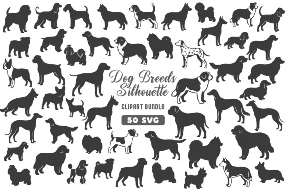Download Dog Breeds Vector Silhouette SVG Bundle - Vector silhouette Collection