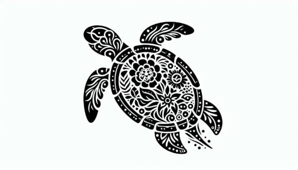 Download Turtle Logo Vector Silhouette White - Premium Bundle