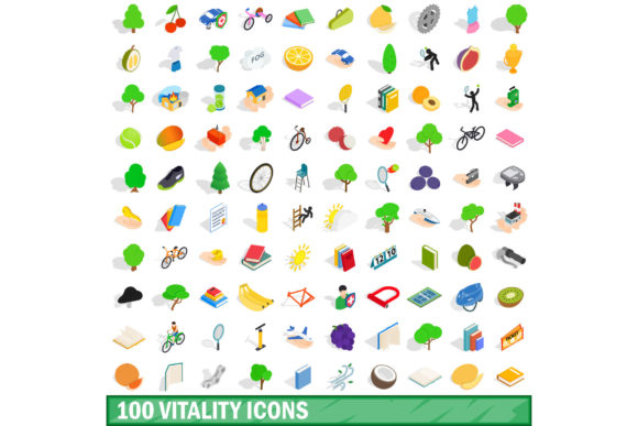 Download 100 Vitality Icons Set - Set Collection
