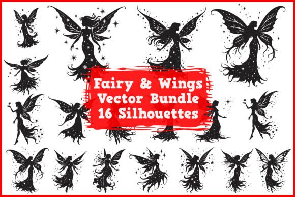 Download Magical Fairy &amp; Wings Vector Silhouette - Premium Resources