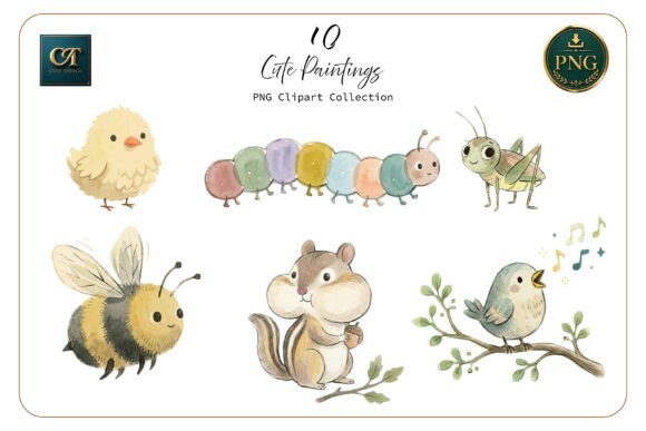 Download Cute Watercolor Animal Clipart Set - Set Collection