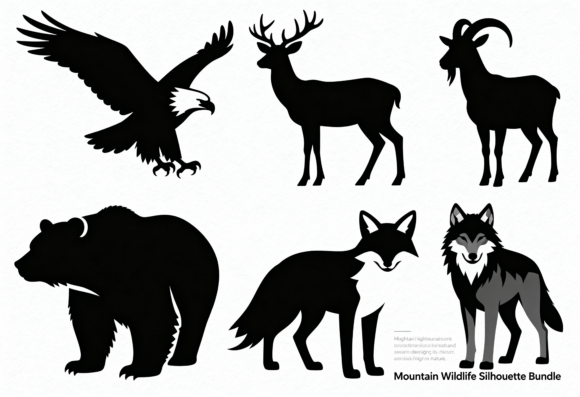 Download Mountain Wildlife Silhouette SVG Bundle - Premium Resources
