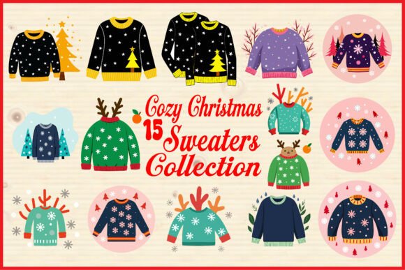 Download Cozy Christmas Sweater Clipart Set - Set Collection