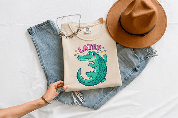 Download Later Crocodile PNG, Cute Preppy Design - Crocodile Collection