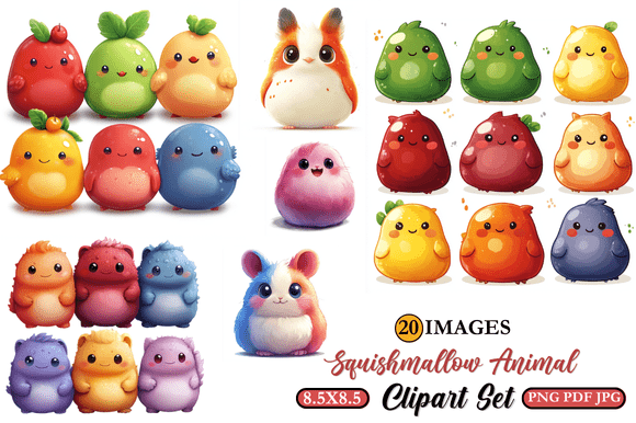 Download Squishmallow Animal Clipart Set - Set Collection