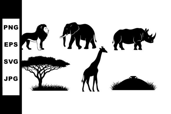 Download African Wildlife Silhouette Vector with - Premium Resources