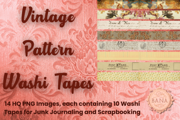 Download Vintage Pattern Washi Tape Set - Set Collection