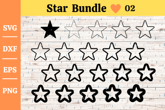 Download Stars SVG Bundle,Star Outline Vector #02 - Stars Collection