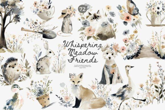 Download Woodland Nursery Animal Clipart Set - Set Collection