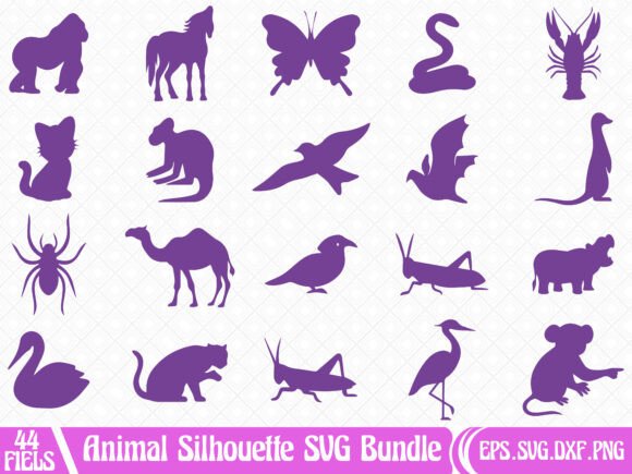 Download Wildlife Silhouette SVG Bundle - Wildlife silhouette Collection