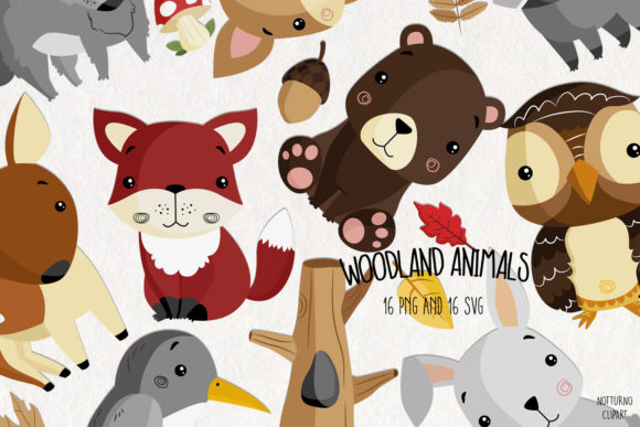 Download Baby Woodland Animals SVG Clipart | Set - Set Collection