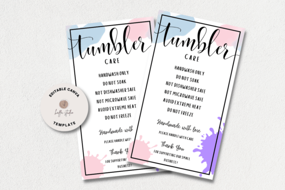 Download Tumbler Care Card for Small Business - Small business Collection