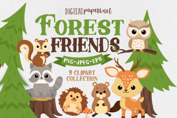 Download Forest Friends Clipart Set - Set Collection
