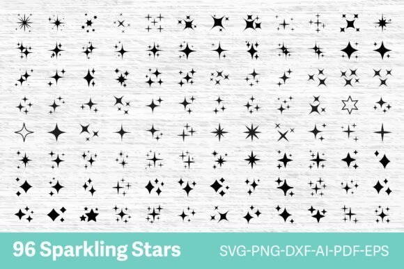 Download 96 Sparkling Stars Svg, Sparkle SVG - Stars Collection